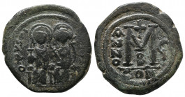 Justin II (AD 565-578), with Sophia. AE follis 12,93gr