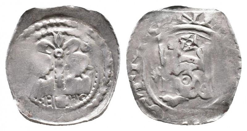 AUSTRIA, Carinthia, Bernard II, 1202-1256, Friesacher Pfennig AR 0,99gr., scarce