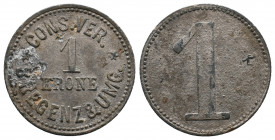 AUSTRIA, Bregenz, Consum Verein, 1 Krone Token, Zink vernickelt, 27,3 mm Ref.#7602 of »WERT«MARKENFORUM Mitteilungsblatt für den Wertmarkensammler Jah...
