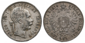AUSTRIA, Franz Joseph I, 1848-1916, 1 Gulden Silver 1879, Her.579, VF