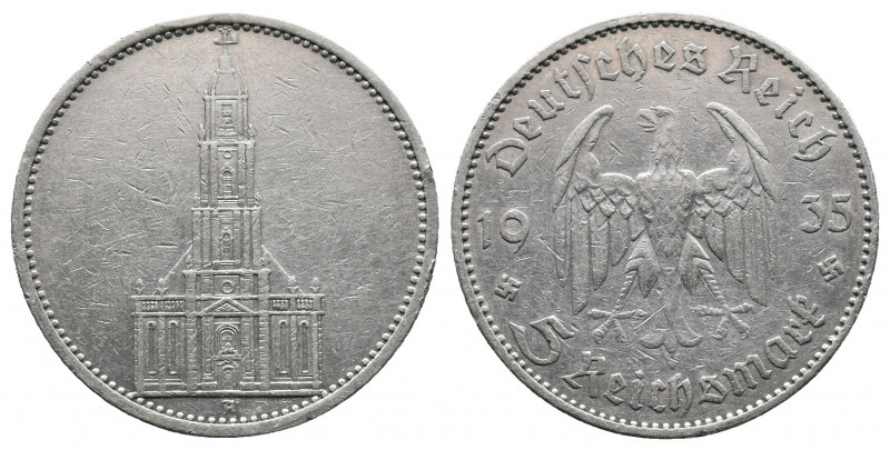 DEUTSCHE REICHSMÜNZEN, Third Reich, 5 Marks 1935 A Silver, KM#83 VF
