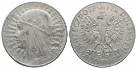 POLAND, 10 Zlotych 1932, Warsaw, Parchimowicz 120b VF