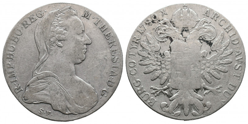 RÖMISCH DEUTSCHES REICH, Maria Theresa, 1740-1780, Thaler 1780 Silver 28,06 gr, ...