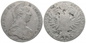 RÖMISCH DEUTSCHES REICH, Maria Theresa, 1740-1780, Thaler 1780 Silver 28,06 gr, Wien Restrike (end of 19th century), Hafner 49a, near VF