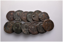 Lot of ca. 12 Byzantine AE coins / SOLD AS SEEN NO RETURN