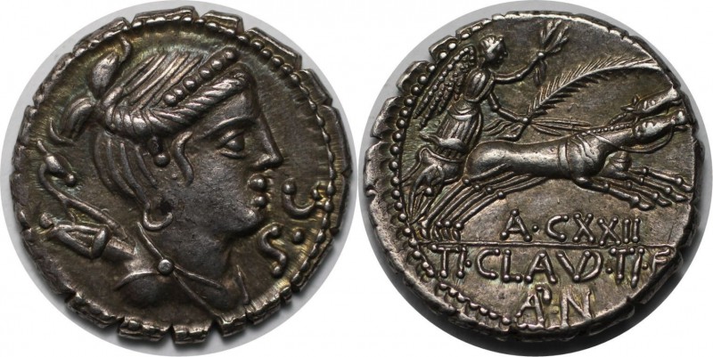 Römische Münzen, MÜNZEN DER RÖMISCHEN REPUBLIK. Tiberius Claudius Nero Serratus ...