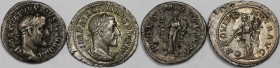 Römische Münzen, Lots und Sammlungen römischer Münzen. RÖMISCHEN KAISERZEIT. Maximinus I., 235-238 n. Chr, Lot von 2 Münzen. Silber. Sehr schön