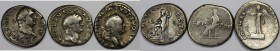 Römische Münzen, Lots und Sammlungen römischer Münzen. RÖMISCHEN KAISERZEIT. Divus Vespasianus 69 - 79 n. Chr, Lot von 3 Münzen. Silber. Sehr schön...