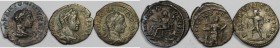 Römische Münzen, Lots und Sammlungen römischer Münzen. RÖMISCHEN KAISERZEIT. Elagabalus, 218-222 n. Chr., Lot von 3 Münzen. Silber. Sehr schön