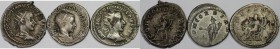 Römische Münzen, Lots und Sammlungen römischer Münzen. RÖMISCHEN KAISERZEIT. Gordianus III., 238-244 n. Chr, Lot von 3 Münzen. Silber. Schön-sehr schö...