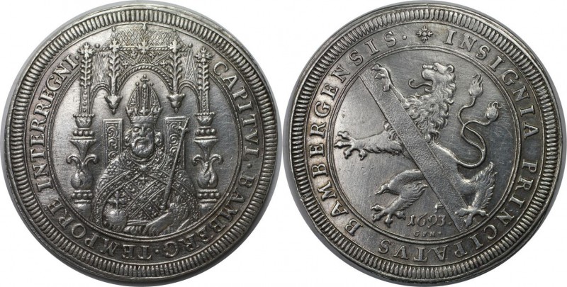 Altdeutsche Münzen und Medaillen, BAMBERG, Bistum Sedisvakanz 1693. Taler 1693 G...