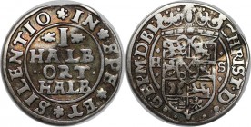 Altdeutsche Münzen und Medaillen, BRAUNSCHWEIG-LÜNEBURG-CELLE. 1/16 Taler (1/2 Halb Ort) 1627 HS. Rev. leg: DANTE. DEO. VIRTUTE DUCE. KM # 84 . Silber...