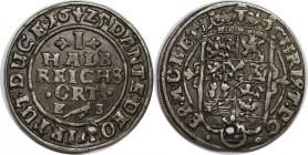 Altdeutsche Münzen und Medaillen, BRAUNSCHWEIG-LÜNEBURG-CELLE. Christian von Minden (1611-1633). 1/2 Reichsort (1/8 Taler) 1627 HS, Silber. 3.6g. KM #...
