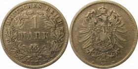 Deutsche Münzen und Medaillen ab 1871, REICHSKLEINMÜNZEN. 1 Reichsmark 1875 D, Silber. Jaeger 9. Sehr schön