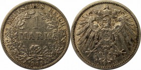 Deutsche Münzen und Medaillen ab 1871, REICHSKLEINMÜNZEN. 1 Reichsmark 1905 A, Silber. Jaeger 17. Vorzüglich-stempelglanz