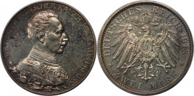 Deutsche Münzen und Medaillen ab 1871, REICHSSILBERMÜNZEN, Preußen, Wilhelm II (1888-1918). 2 Mark 1913 A, Silber. Jaeger 111. Polierte Platte. Herrli...