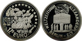 Deutsche Münzen und Medaillen ab 1945, BUNDESREPUBLIK DEUTSCHLAND. Weltzeituhr - Berlin - Alexanderplatz. 17.5 Euro ND, Silber. Polierte Platte