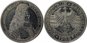 Deutsche Münzen und Medaillen ab 1945, BUNDESREPUBLIK DEUTSCHLAND. Ludwig Wilhelm Markgraf von Baden (1655 - 1707). 5 Mark 1955 G, Silber. Jaeger 390....
