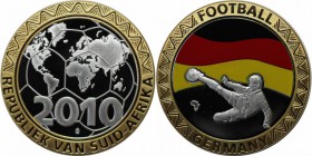 Deutsche Münzen und Medaillen ab 1945, BUNDESREPUBLIK DEUTSCHLAND. Fußball. Medaille 2010. Polierte Platte