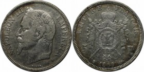 Europäische Münzen und Medaillen, Frankreich / Lothringen. 5 Francs 1869, Silber. KM 799. Sehr Schön