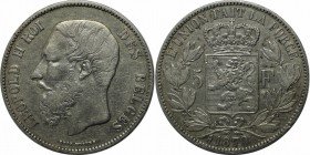 Europäische Münzen und Medaillen, Belgien / Belgium. 5 Francs 1870, Silber. KM 24 . Sehr Schön