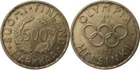Europäische Münzen und Medaillen, Finnland / Finland. 500 Markkaa 1952, Silber. Vorzüglich-Stempelglanz