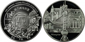 Europäische Münzen und Medaillen, Frankreich / France. Shanghai. 1/4 Euro 2005, Silber. Proof