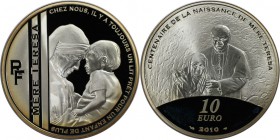 Europäische Münzen und Medaillen, Frankreich / France. Mutter Teresa und Kind, Mutter Teresa und Papst Johannes Paul II. 10 Euro 2010, Silber. KM 1695...