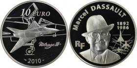 Europäische Münzen und Medaillen, Frankreich / France. Marcel Dassault. 10 Euro 2010, Silber. KM 1691. Proof
