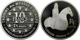 Europäische Münzen und Medaillen, Frankreich / France. Selbstbildnis von Vincent von Gogh. 10 Francs - 1 1/2 Euro 1996, Silber. KM 1147. Polierte Plat...