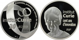 Europäische Münzen und Medaillen, Frankreich / France. Institut Marie Curie (Piedfort). 20 Euro 2009, Silber. Proof