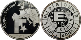 Europäische Münzen und Medaillen, Frankreich / France. Guten Morgen Europa (Bonjour Europe!). Medaille ND, Silber. Polierte Platte