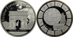 Europäische Münzen und Medaillen, Frankreich / France. Guten Morgen Europa (Bonjour Europe!). Medaille 1.1.1993, Silber. Polierte Platte