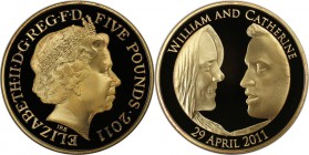 Europäische Münzen und Medaillen, Großbritannien / Vereinigtes Königreich / UK / United Kingdom. Hochzeit William und Kate. 5 Pounds 2011, Proof