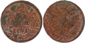 Russische Münzen und Medaillen, Antonowitsch John (1740-1741). 1 Denga 1741, Kupfer. Bitkin 43(R). Sehr schön