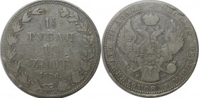 Russische Münzen und Medaillen, Nikolaus I. (1826-1855), 1.5 Rubel 1836 MW. Silber. Bitkin 1132. Schön-sehr schön