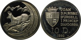 Weltmünzen und Medaillen , Andorra. 10 Diners 1992, 0.94 OZ. Silber. Polierte Platte