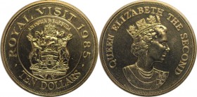 Weltmünzen und Medaillen, Antigua und Barbuda / Antigua and Barbuda. 10 Dollars 1985. KM 5. Stempelglanz