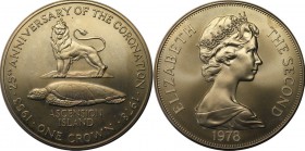 Weltmünzen und Medaillen, Ascension Island. 25 Pence 1978, 0.84 OZ. Silber. Stempelglanz