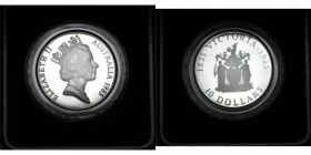 Weltmünzen und Medaillen , Australien / Australia. Elisabeth II. 10 Dollars 1985, 20 g., 0,925 Silber. 0,591 OZ. KM 85. Polierte Platte