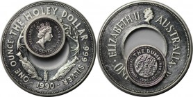 Weltmünzen und Medaillen , Australien / Australia. 1 Dollar 1990, Silber. 1 OZ. KM 154. Polierle Platte