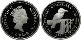 Weltmünzen und Medaillen , Australien / Australia. Dollar 1997, Silber. 1 OZ. Polierte Platte