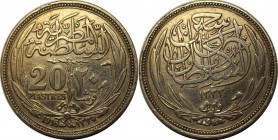 Weltmünzen und Medaillen, Ägypten / Egypt. 20 Piasters 1916, Silber. KM 321. Vorzüglich-stempelglanz, kl. Kratzer