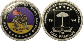 Weltmünzen und Medaillen, Äquatorial Guinea / Equatorial Guinea. 7000 Francos 1994, Silber. 0.65 OZ. Stempelglanz