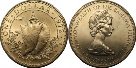 Weltmünzen und Medaillen, Bahamas. 1 Dollar 1972, 0.47 OZ. Silber. Stempelglanz