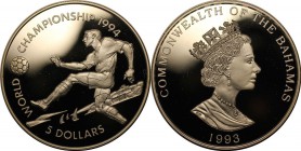 Weltmünzen und Medaillen, Bahamas. 5 Dollars 1993, 0.69 OZ. Silber. Polierte Platte