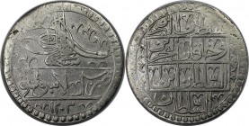 Weltmünzen und Medaillen, Türkei / Turkey. Yuzluk AH 1203/1 (1789), Silber. 32.07 g. 46 mm. Sehr schön. Berieben