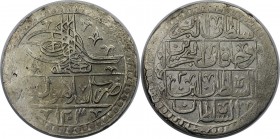 Weltmünzen und Medaillen, Türkei / Turkey. Yuzluk AH 1203/2 (1790), Silber. 31.89 g. 46 mm. Sehr schön. Berieben