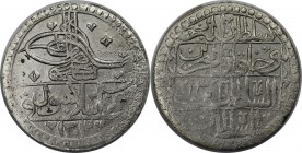Weltmünzen und Medaillen, Türkei / Turkey. Yuzluk AH 1203/13 (1801), Silber. 31.06 g. 44 mm. Sehr schön. Berieben