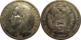 Weltmünzen und Medaillen, Venezuela. Gram 25 1936, Silber. 0.72 OZ. Stempelglanz